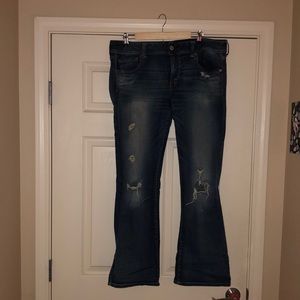 American Eagle Kick boot ripped jeans